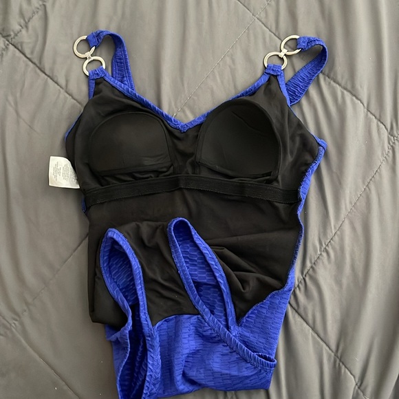 Aqua Green women’s one piece swimsuit royal blue - Picture 6 of 7